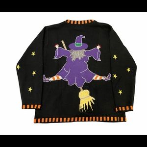 Quacker Factory Halloween Witch Long Sleeve Sz M